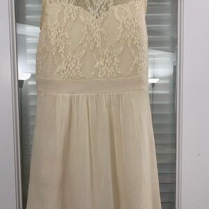 Elegant Cream Lace Dress